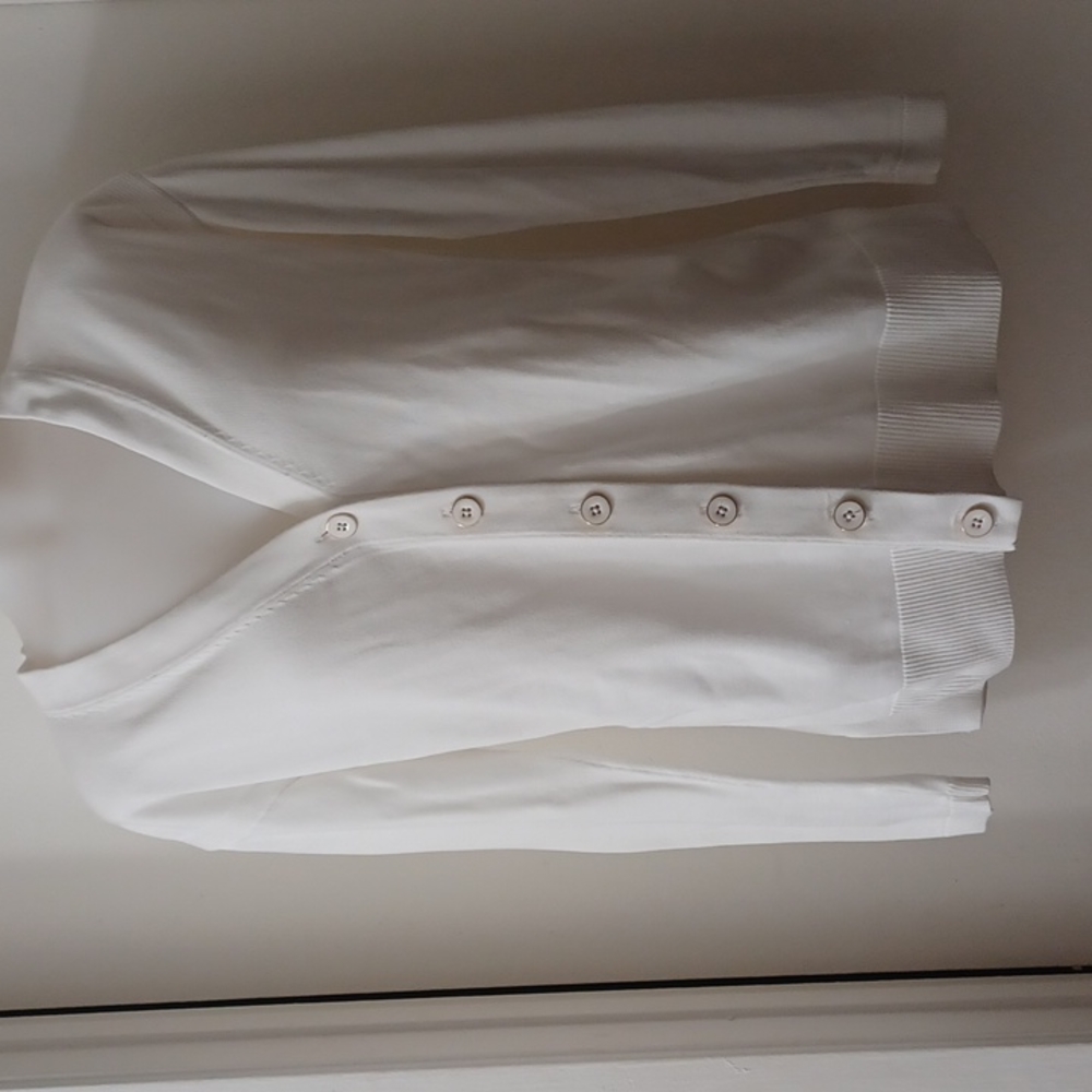 Talbots white cardigan/ size XS